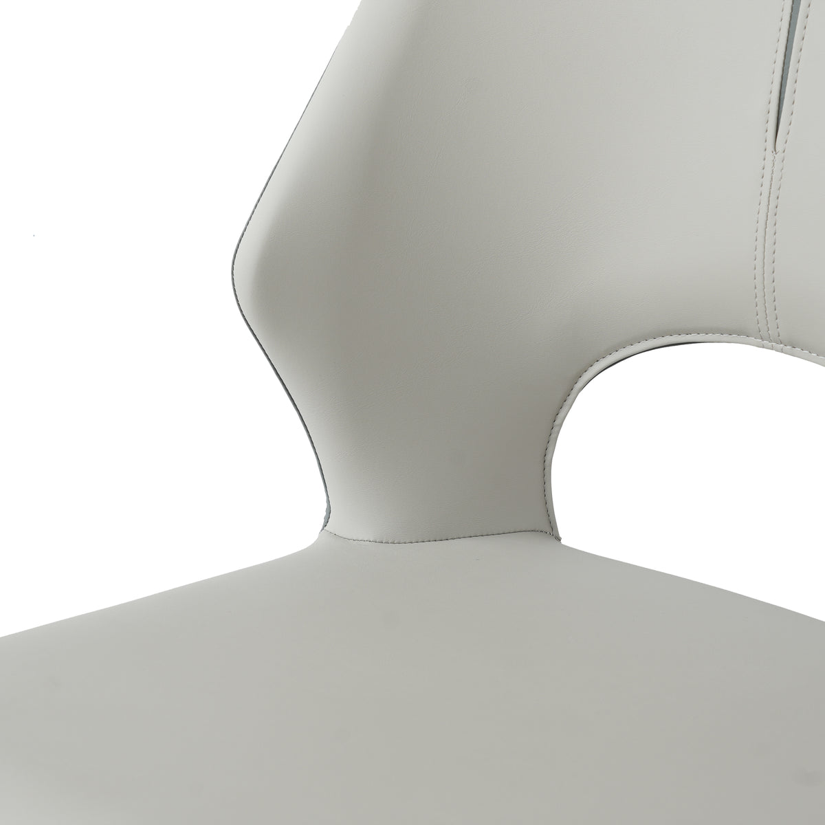 Modern Contrast Color Hollow Back Dining Chair Set of 2