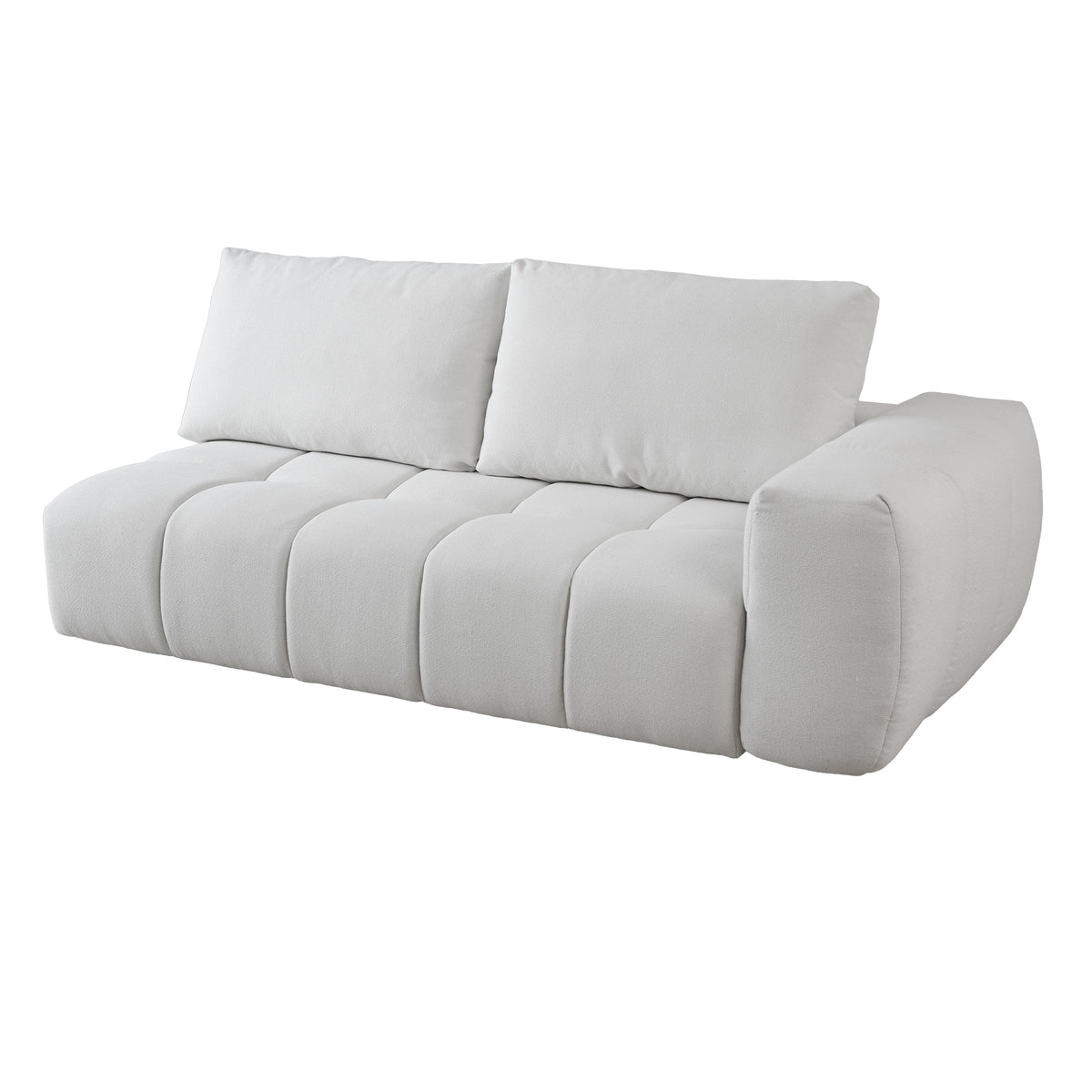 L-Shaped Sectional Sofa with Oversized Grid Cushions & Fixed Chaise