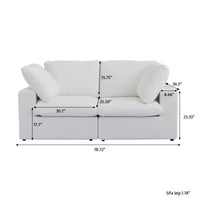 Sky Cloud Sectional Sofa | Modular Washable 80-Inch Linen Loveseats 2-Seaters