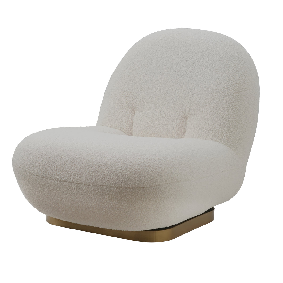 Modern Armless Single Sofa Round Seat