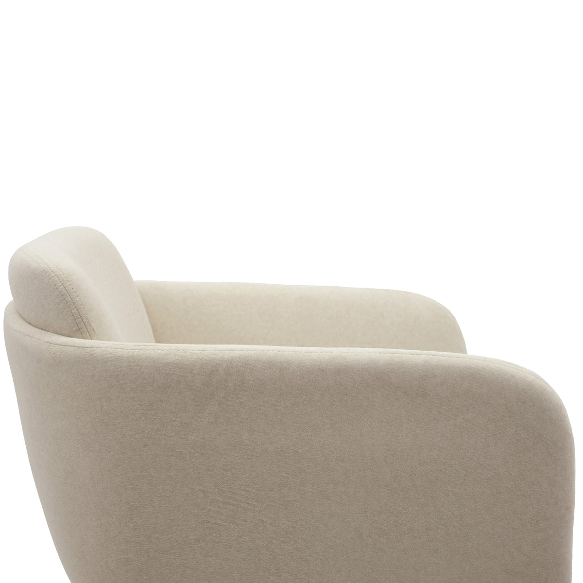 Rotatable Upholstered Dining Chair – Beige, Modern Accent Chair with Flared Pedestal Base