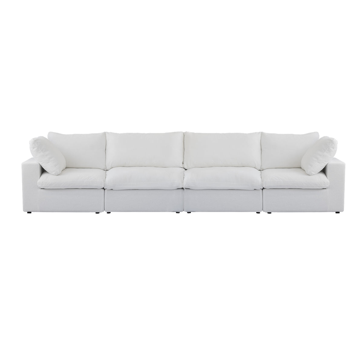 Sky Cloud Sectional Sofa | Replaceable Cover 160-Inch Linen Sleepers 4-Seaters