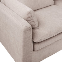 Fully Modular Linen-Look L-Shaped Sectional Sofa with Extra Thick Cushions, Removable Washable Slipcovers Reversible Chaise Couch