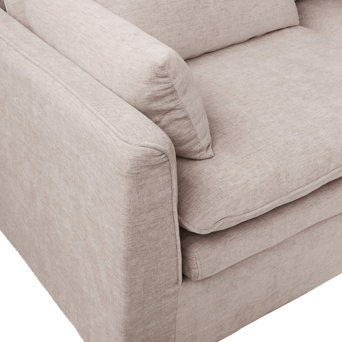 Fully Modular Linen-Look L-Shaped Sectional Sofa with Extra Thick Cushions, Removable Washable Slipcovers Reversible Chaise Couch