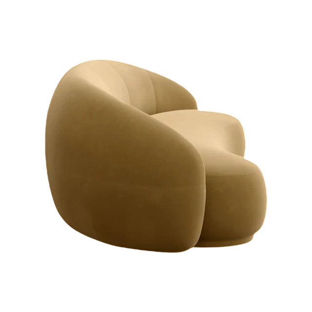 Modern Cashew-Shaped Sofa – Artistic Shape for Living Room & Leisure Area