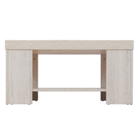 Travertine Block Leg Square Coffee Table