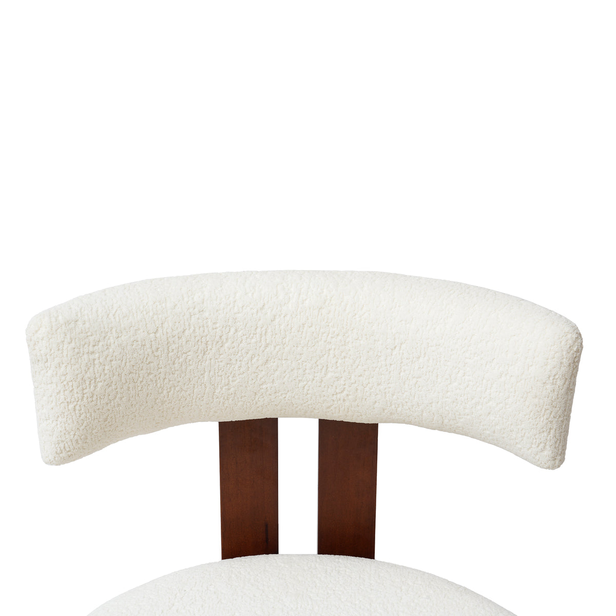 Minimalist Upholstered Counter Bar Stool Set, Walnut Solid Wood Frame, 2-Pack Per Box