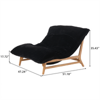 Leisure Lounge Chair – Corduroy Fabric, Solid Wood Frame for Living Room Corner/Bedroom Rest Area