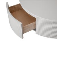 Minimalist Ribbed Round Coffee Table