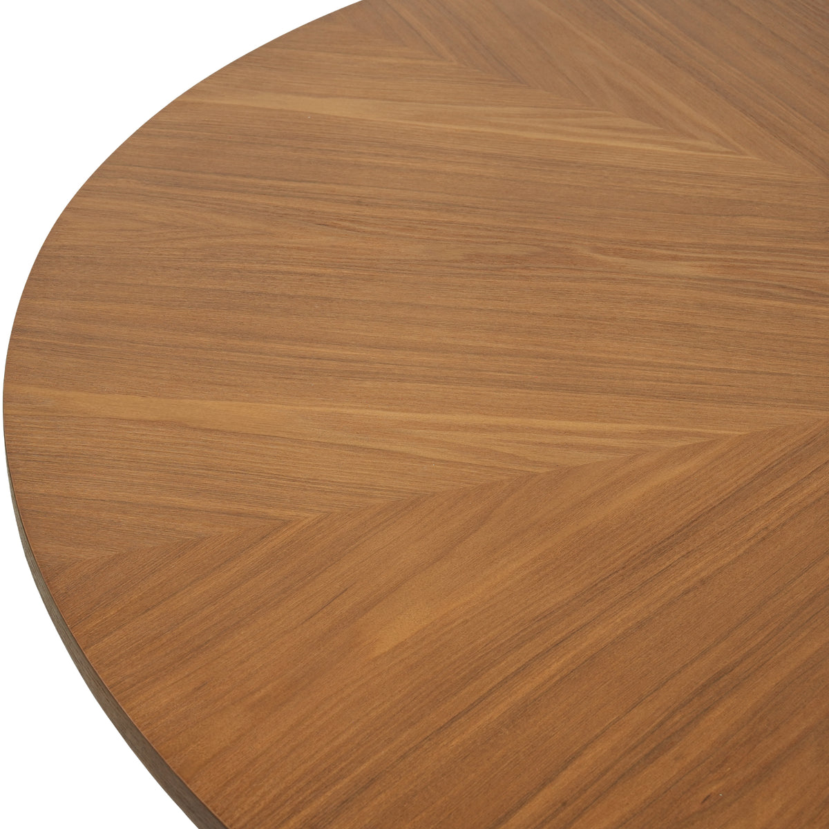 Round Wood Dining Table, Tulip Pedestal Dining Table with Starburst Veneer Tabletop