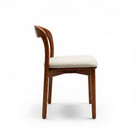 【LAS VEGAS MARKET EXHIBIT】Curved Back Dining Chair – 2 Color Options: Black Wood & Walnut Wood Upholstered Side Chair