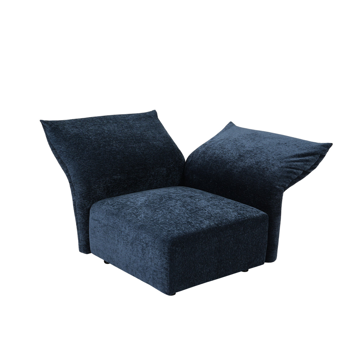 Modern Petal Modular Sectional Sofa – Chenille Fabric with Adjustable Backrests, L-Shaped Corner Couch