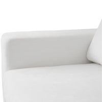 Minimalist Modern Sherpa Sectional Loveseat