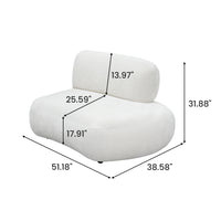 Curved Modular Sofa with Textured Fabric – Modern Minimalist Sectional