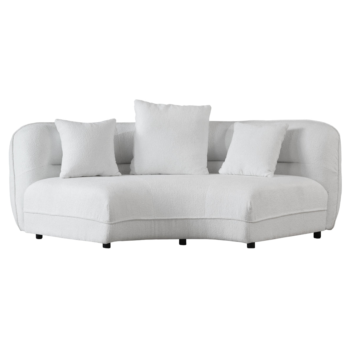 Spacious Sherpa Curved Couch