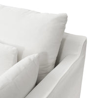 Fully Modular Linen-Look L-Shaped Sectional Sofa with Extra Thick Cushions, Removable Washable Slipcovers Reversible Chaise Couch
