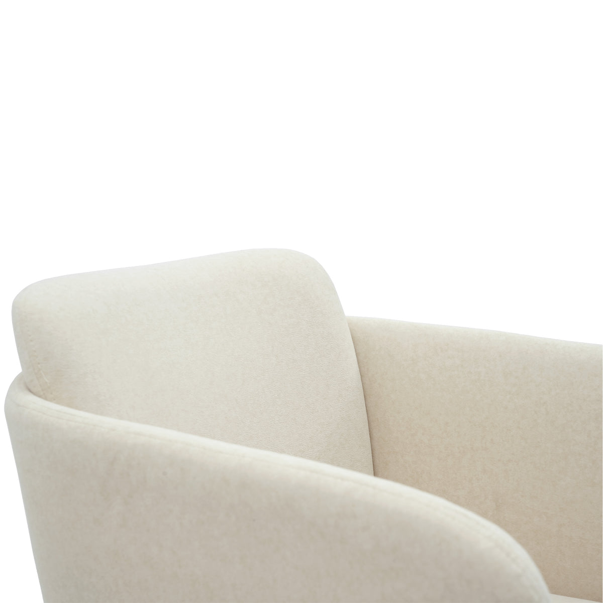 Rotatable Upholstered Dining Chair – Beige, Modern Accent Chair with Flared Pedestal Base