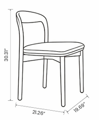 【LAS VEGAS MARKET EXHIBIT】Curved Back Dining Chair – 2 Color Options: Black Wood & Walnut Wood Upholstered Side Chair