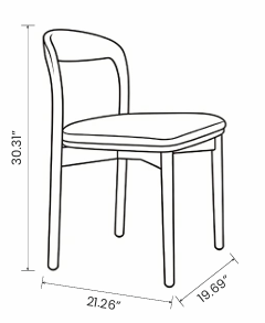 【LAS VEGAS MARKET EXHIBIT】Curved Back Dining Chair – 2 Color Options: Black Wood & Walnut Wood Upholstered Side Chair