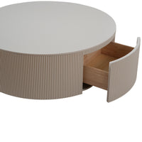 Minimalist Ribbed Round Coffee Table