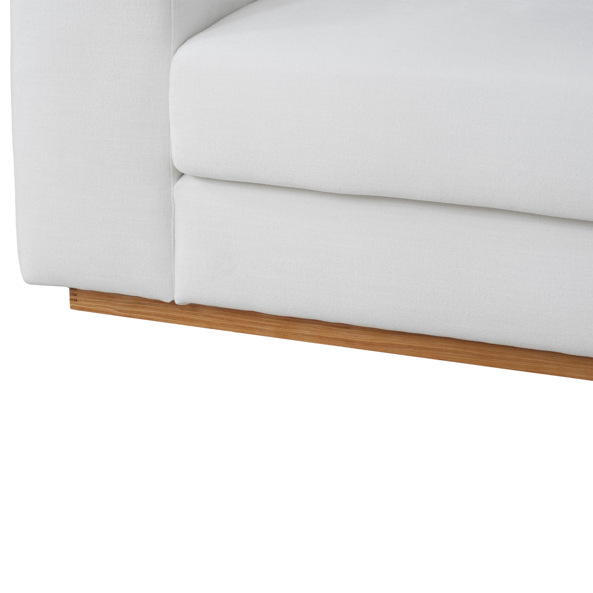 Minimalist Modern Sherpa Sectional Loveseat