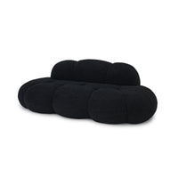 Cloud-Shaped Teddy Fleece Sofa – White Plush Fabric, Artistic Design for Living Room Light Luxury Leisure Area