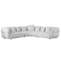 Spacious Sherpa Curved Couch