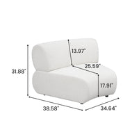 Curved Modular Sofa with Textured Fabric – Modern Minimalist Sectional