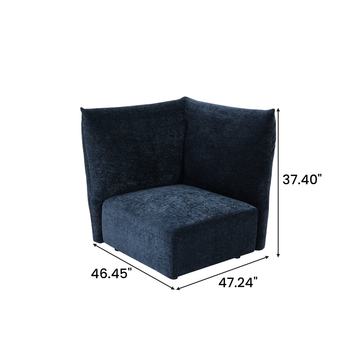 Modern Petal Modular Sectional Sofa – Chenille Fabric with Adjustable Backrests, L-Shaped Corner Couch