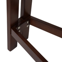 Minimalist Upholstered Counter Bar Stool Set, Walnut Solid Wood Frame, 2-Pack Per Box