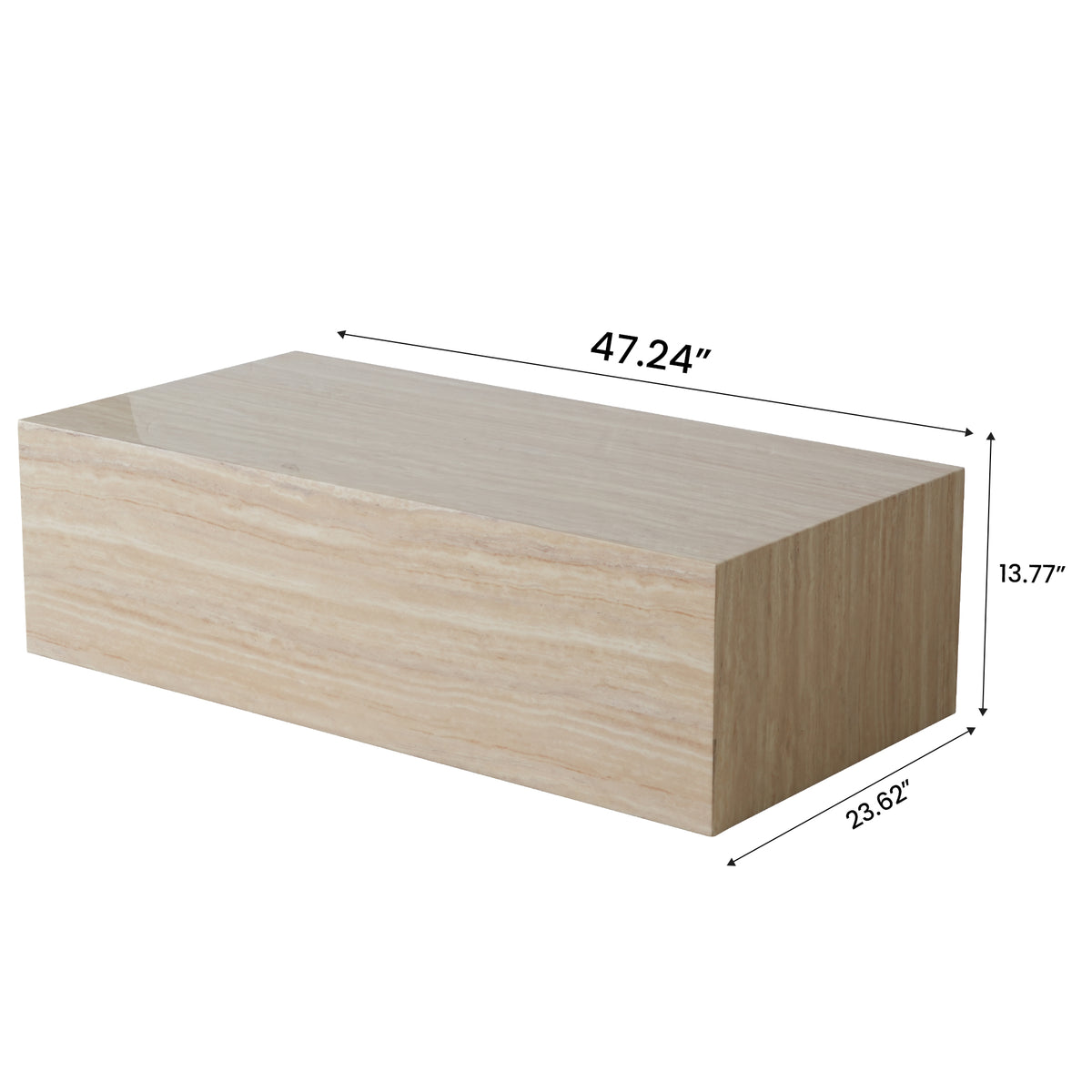 Modern Rectangular Sintered Stone Coffee Table