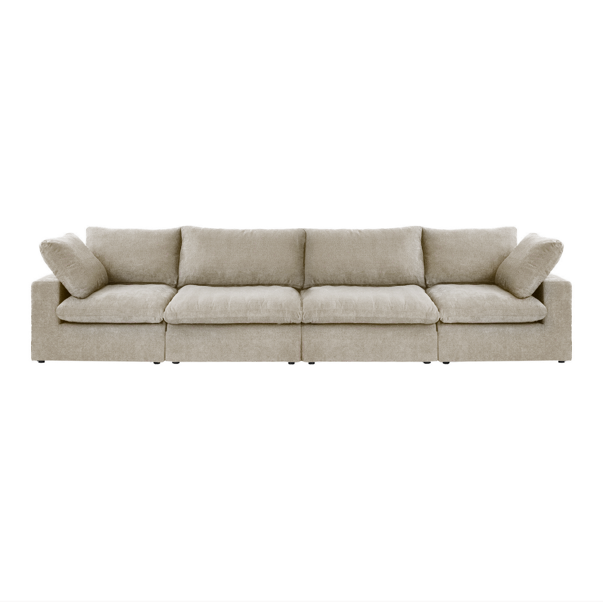 Sky Cloud Sectional Sofa | Replaceable Cover 160-Inch Linen Sleepers 4-Seaters