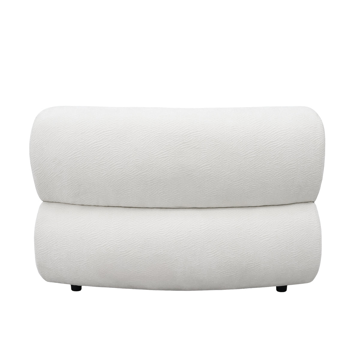 Curved Modular Sofa with Textured Fabric – Modern Minimalist Sectional
