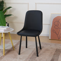 Modern Curved PU Leather Upholstered Dining Chair Set – 2 Color Options, 2-Pack Per Box