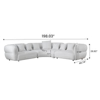Spacious Sherpa Curved Couch