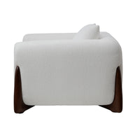 Artistic Sherpa Couch Sofa with Solid Wood Legs