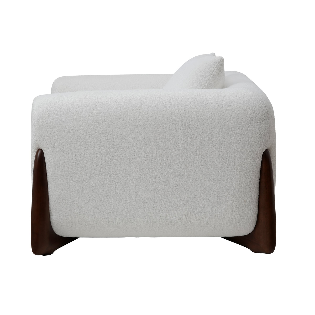 Artistic Sherpa Couch Sofa with Solid Wood Legs