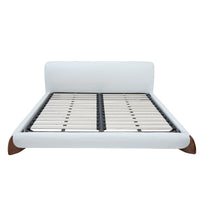 Boucle Fabric Minimalist King Size Bed