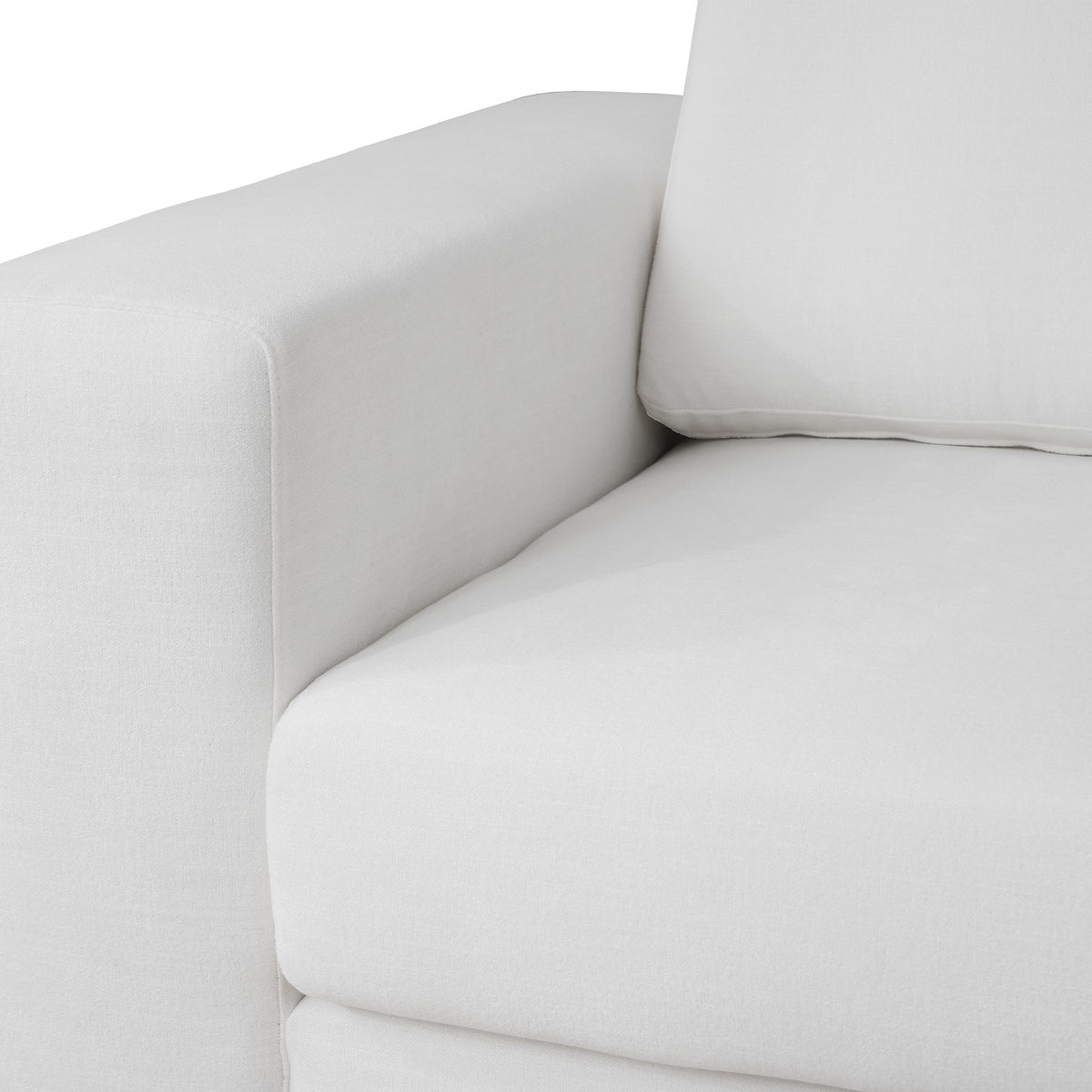Minimalist Modern Sherpa Sectional Loveseat