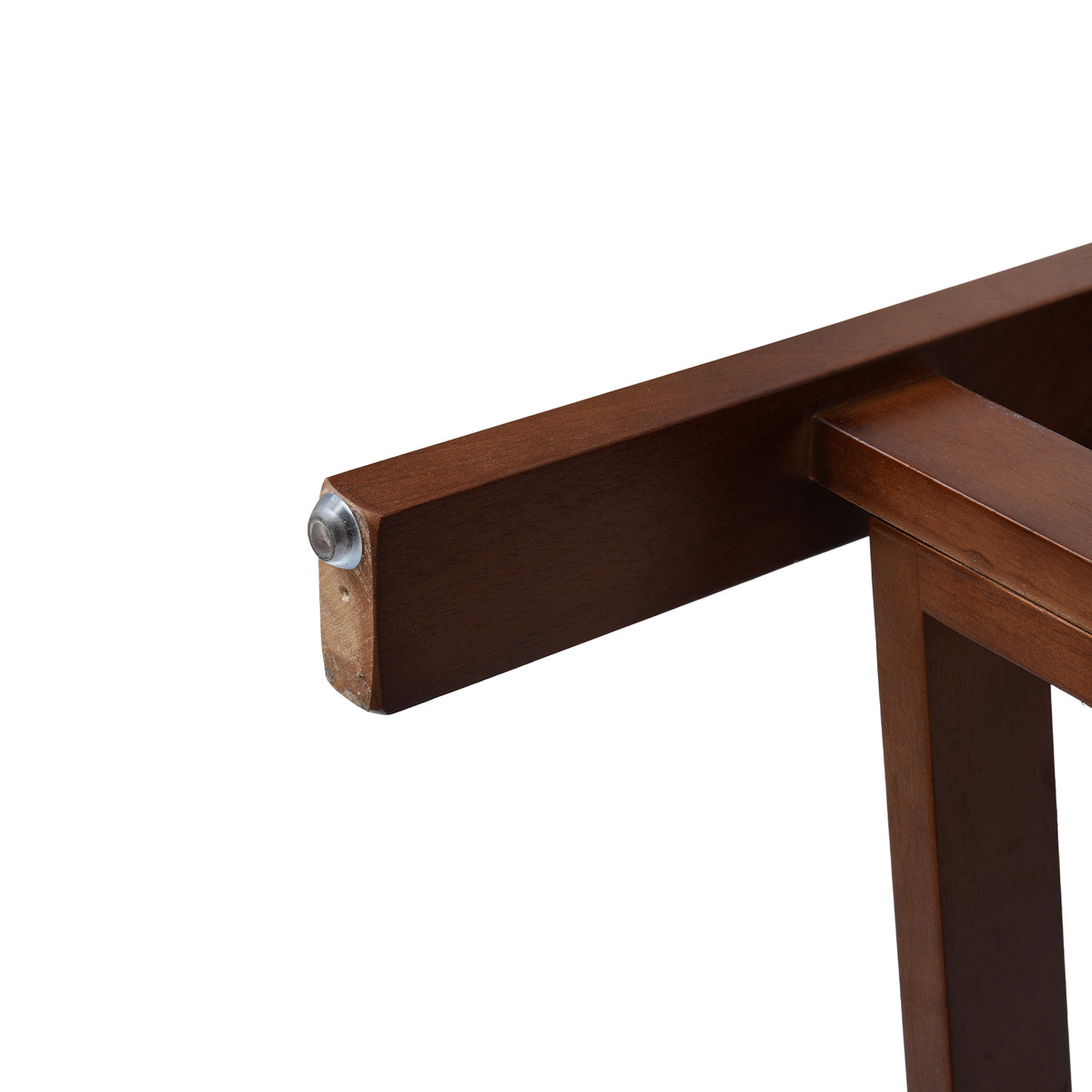 Minimalist Upholstered Counter Bar Stool Set, Walnut Solid Wood Frame, 2-Pack Per Box