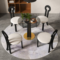 Light Luxury Conversation Table – Multi-Shape & Material Options + Color-Block Legs, Leisure Tea Table