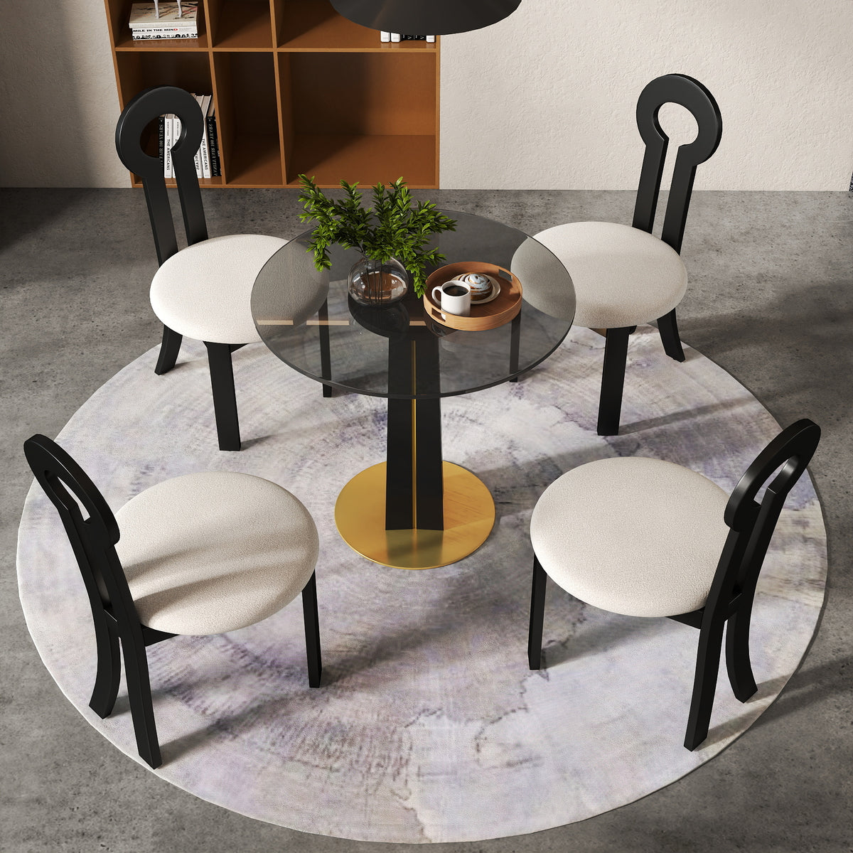 Light Luxury Conversation Table – Multi-Shape & Material Options + Color-Block Legs, Leisure Tea Table