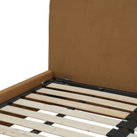Wave-Shaped Upholstered Platform Bed – 2 Color Options, Queen & King Size