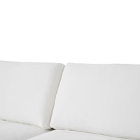 Minimalist Modern Sherpa Sectional Loveseat