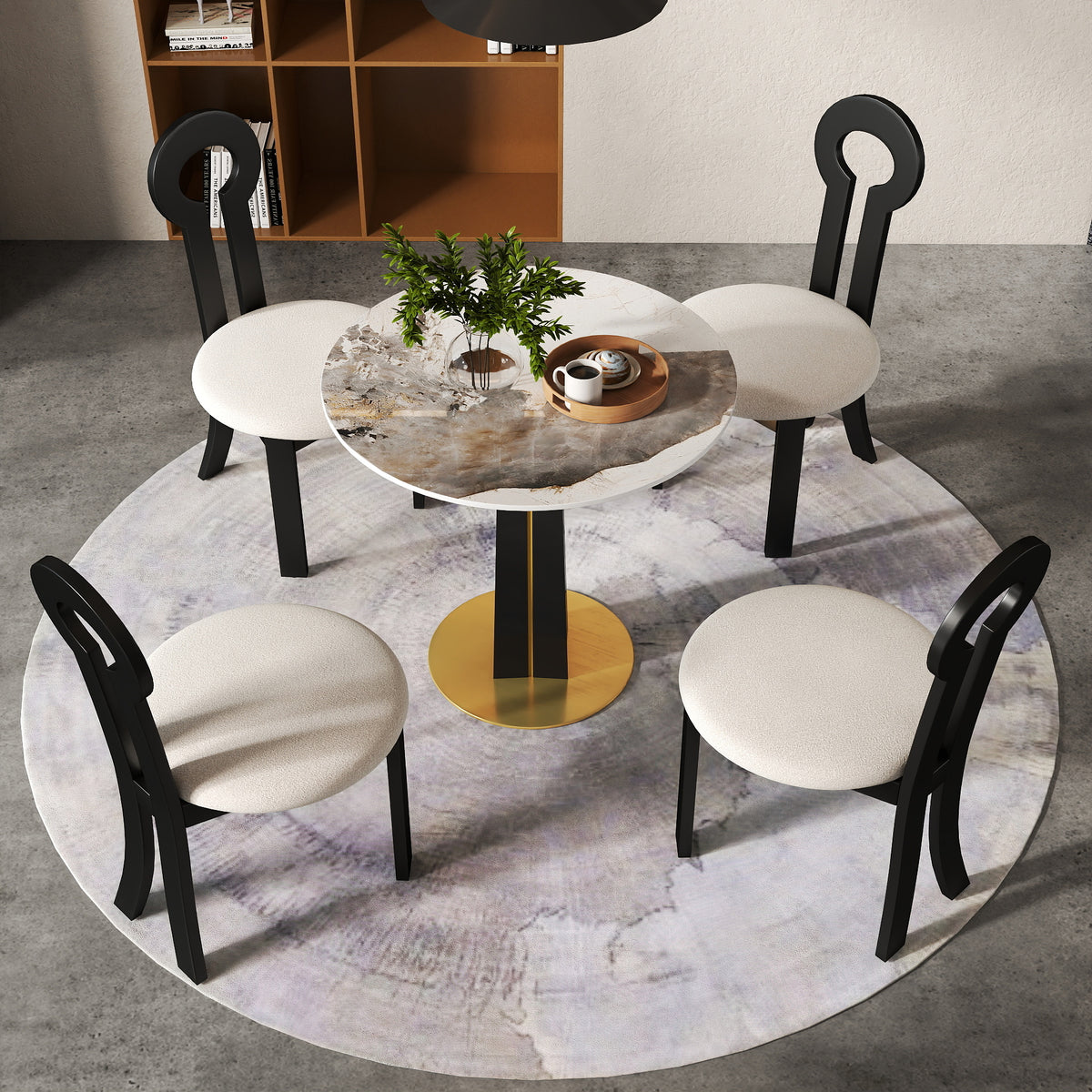 Light Luxury Conversation Table – Multi-Shape & Material Options + Color-Block Legs, Leisure Tea Table