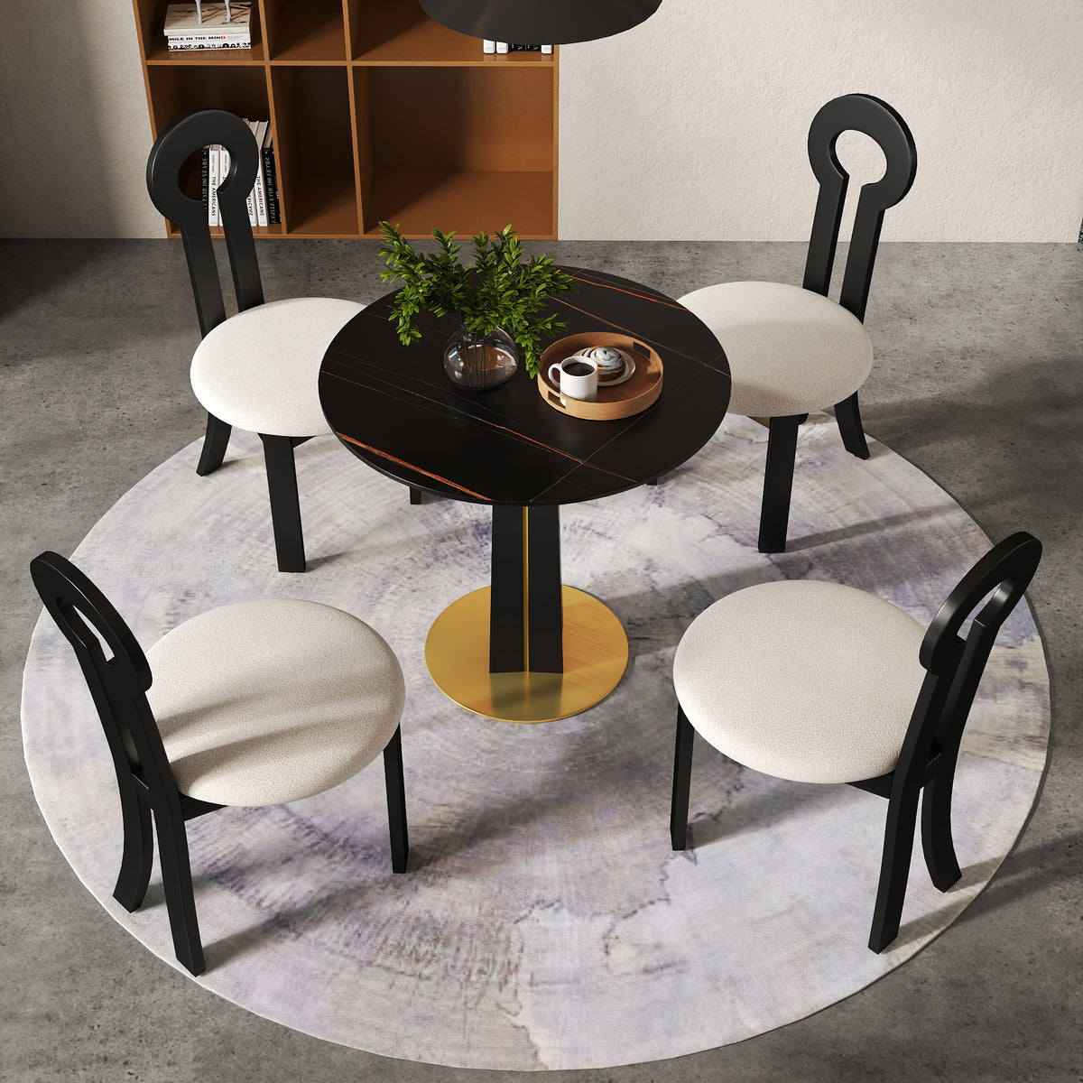 Light Luxury Conversation Table – Multi-Shape & Material Options + Color-Block Legs, Leisure Tea Table