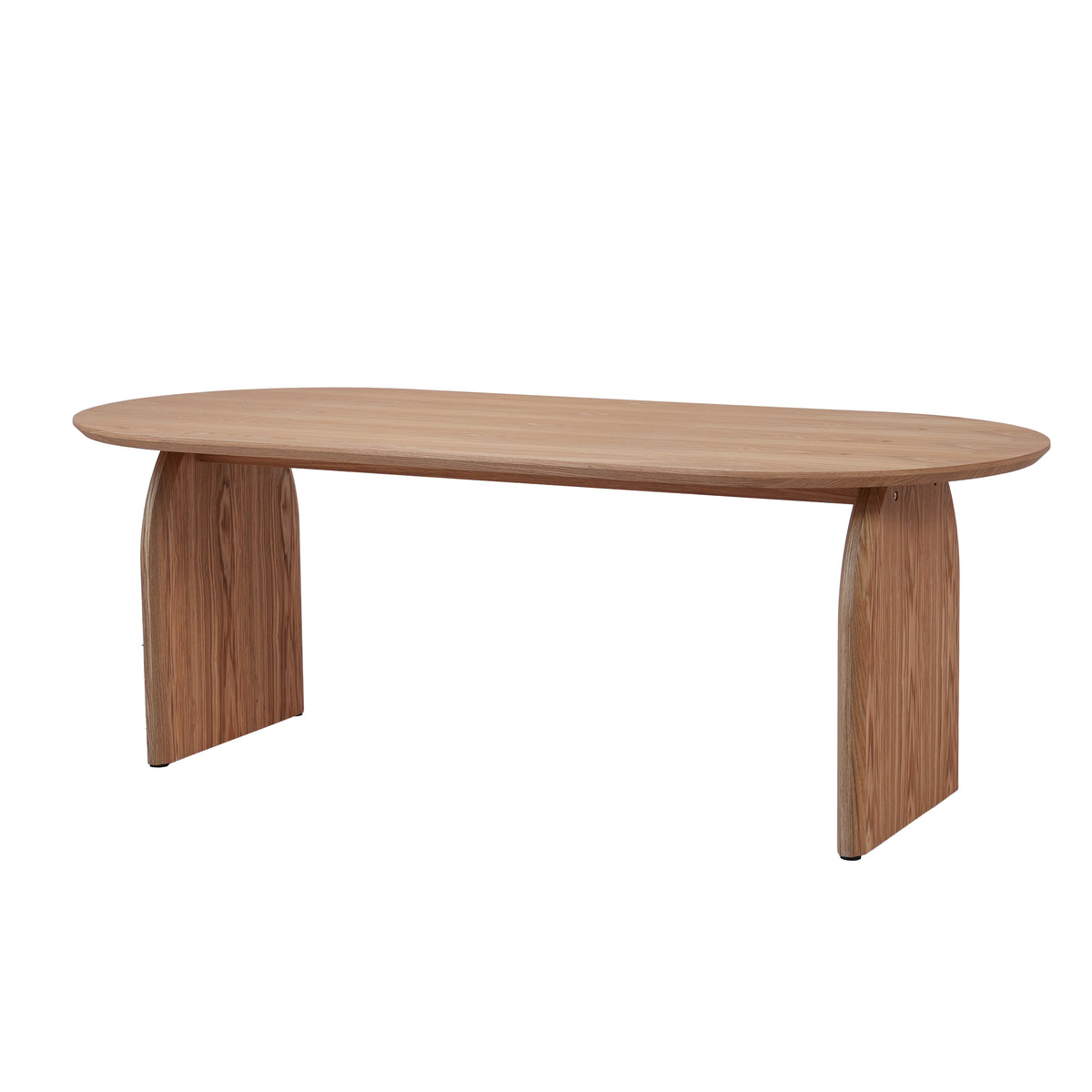 Curved Leg Oval Dining Table – 2 Color Options & 3 Sizes (Natural Wood/Black)