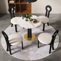Light Luxury Conversation Table – Multi-Shape & Material Options + Color-Block Legs, Leisure Tea Table