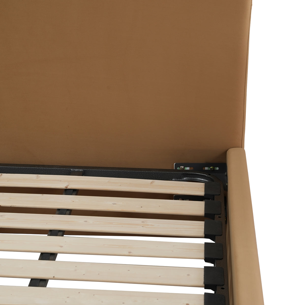 Wave-Shaped Upholstered Platform Bed – 2 Color Options, Queen & King Size