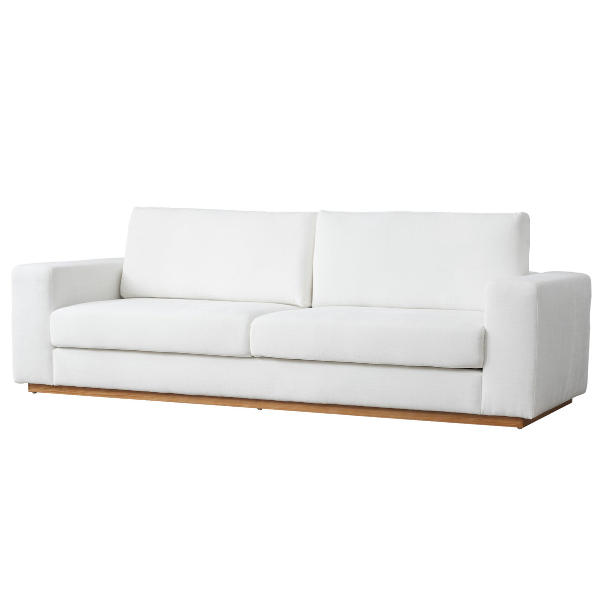 Minimalist Modern Sherpa Sectional Loveseat